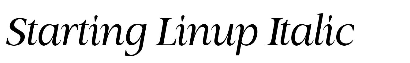 Starting Linup Italic